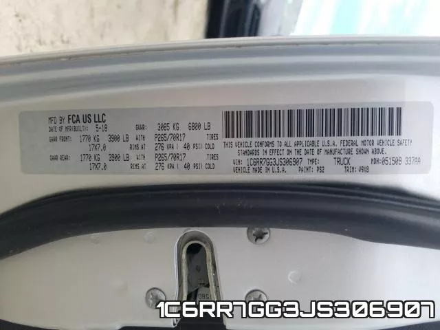 1C6RR7GG3JS306907 фото 2