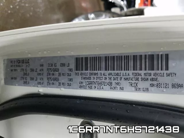 1C6RR7NT6HS721438 фото 2