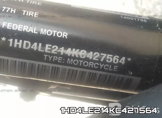 1HD4LE214KC427564 фото 2