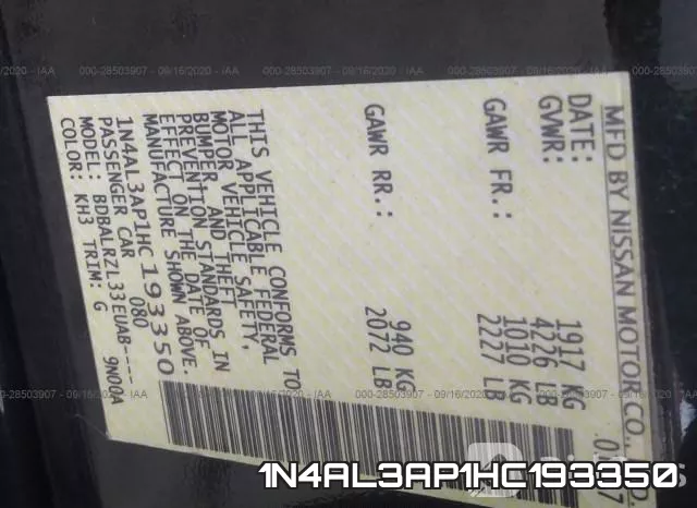 1N4AL3AP1HC193350 фото 10