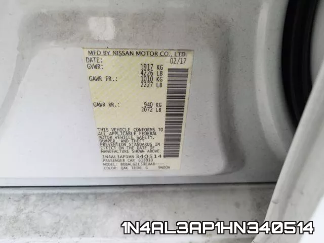 1N4AL3AP1HN340514 фото 2