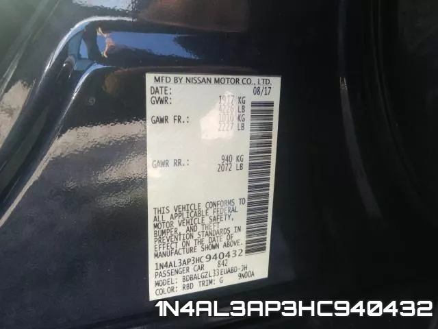 1N4AL3AP3HC940432 фото 2