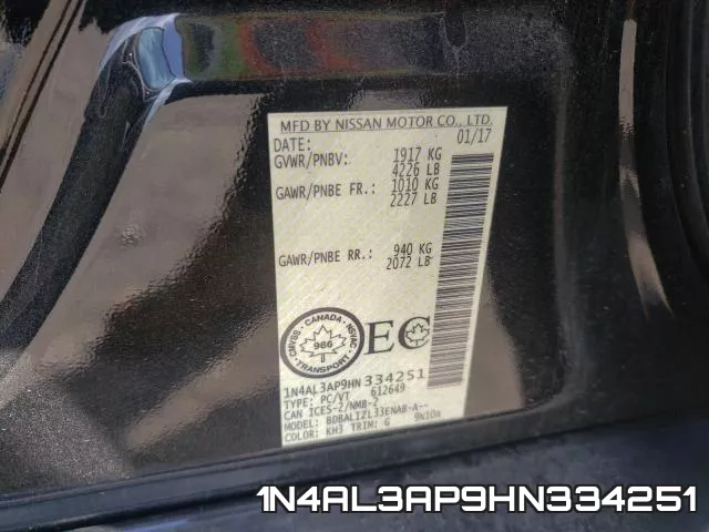 1N4AL3AP9HN334251 фото 2