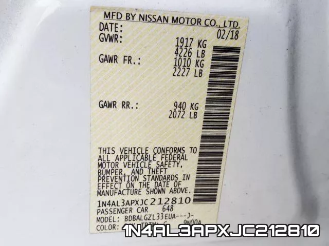1N4AL3APXJC212810 фото 2