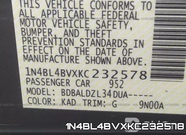 1N4BL4BVXKC232578 фото 10