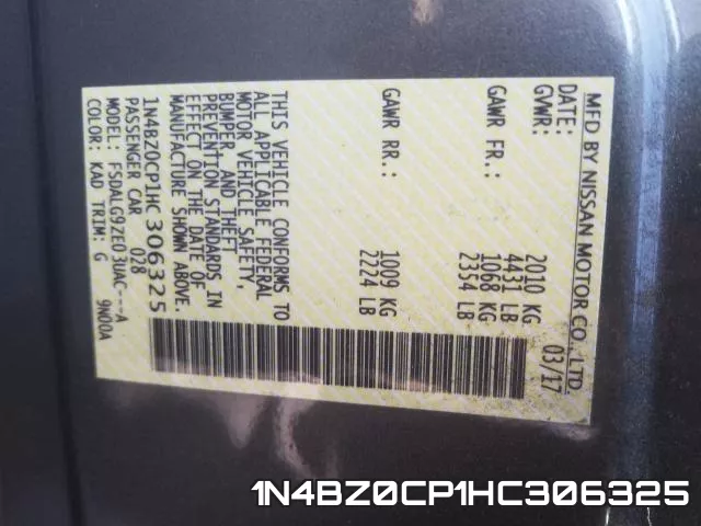 1N4BZ0CP1HC306325 фото 2
