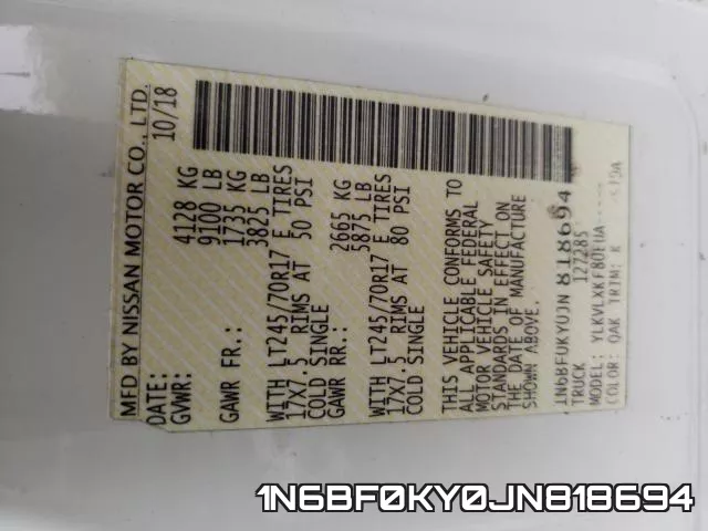 1N6BF0KY0JN818694 фото 2
