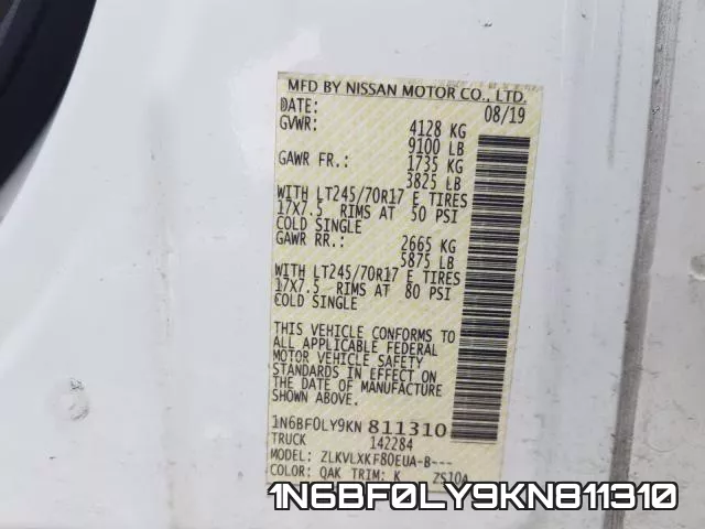 1N6BF0LY9KN811310 фото 2