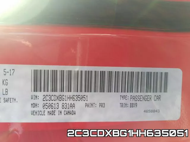 2C3CDXBG1HH635051 фото 2