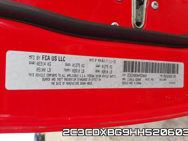 2C3CDXBG9HH520603 фото 2