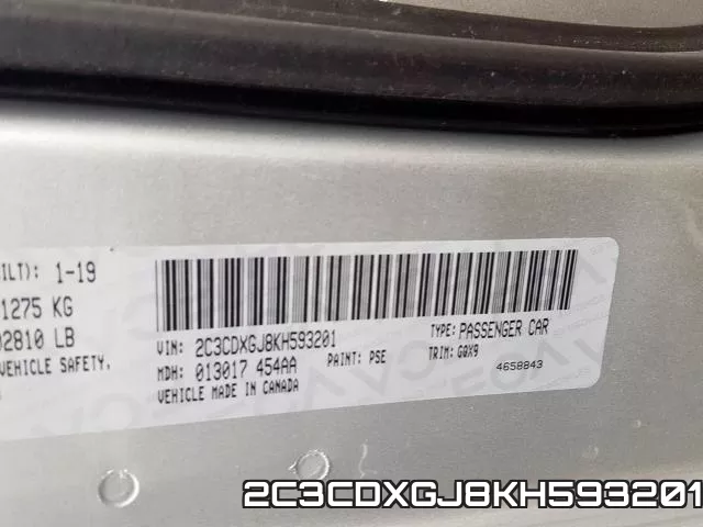 2C3CDXGJ8KH593201 фото 2