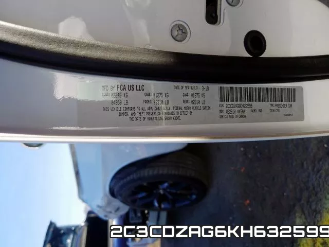 2C3CDZAG6KH632599 фото 2