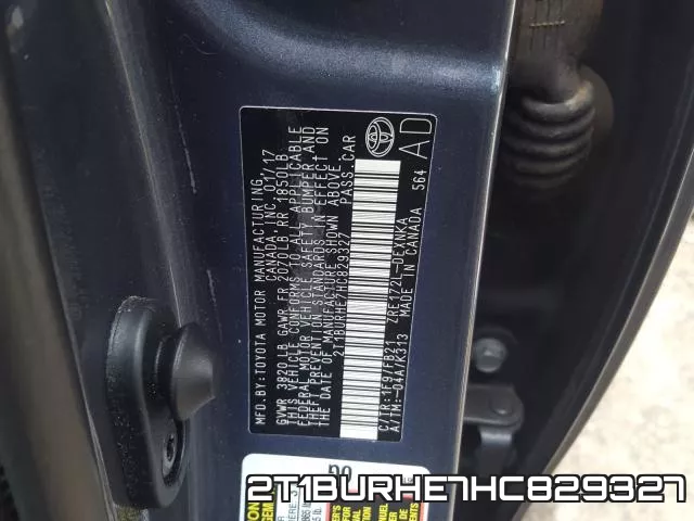 2T1BURHE7HC829327 фото 2