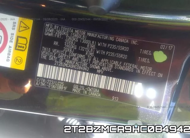 2T2BZMCA9HC084942 фото 10