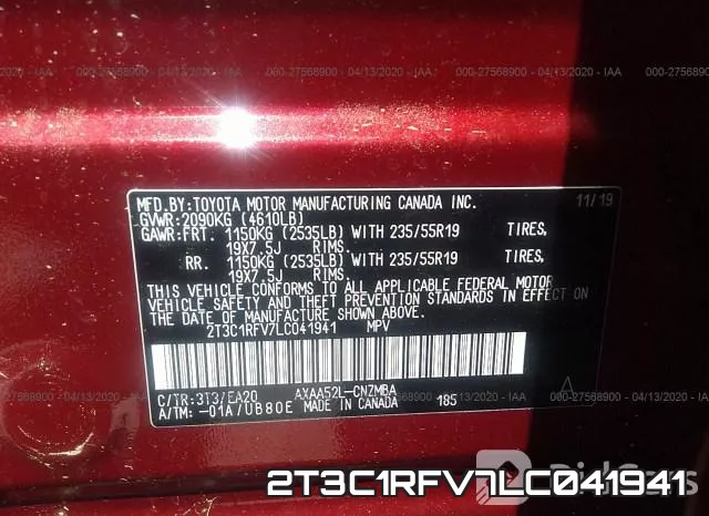 2T3C1RFV7LC041941 фото 10