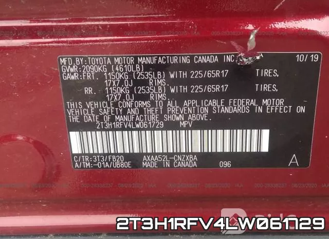 2T3H1RFV4LW061729 фото 10
