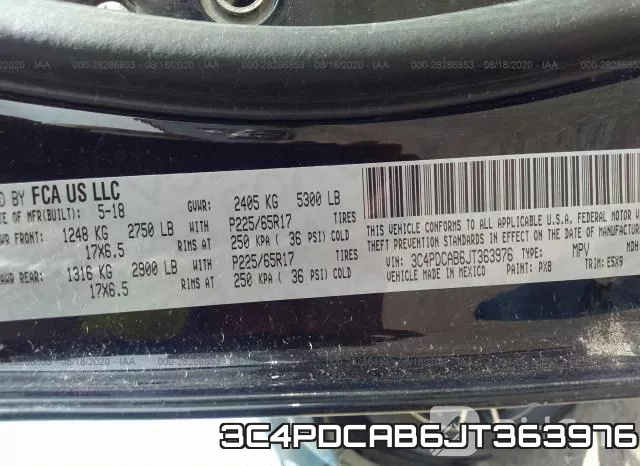 3C4PDCAB6JT363976 фото 10