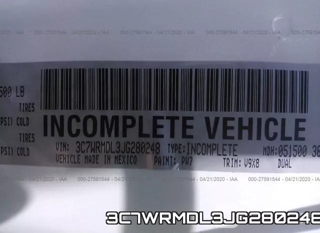 3C7WRMDL3JG280248 фото 10
