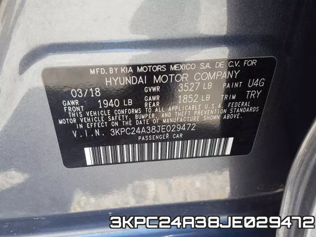 3KPC24A38JE029472 фото 2