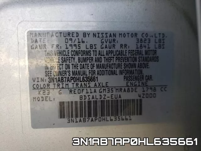 3N1AB7AP0HL635661 фото 2