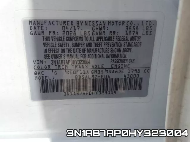 3N1AB7AP0HY323004 фото 2