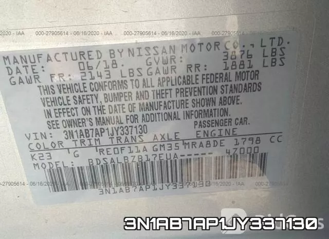 3N1AB7AP1JY337130 фото 10