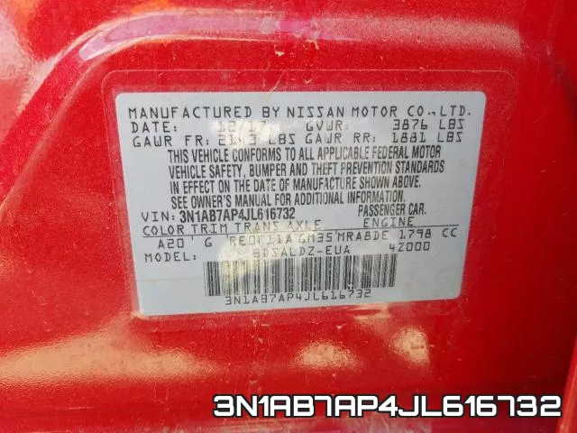 3N1AB7AP4JL616732 фото 2