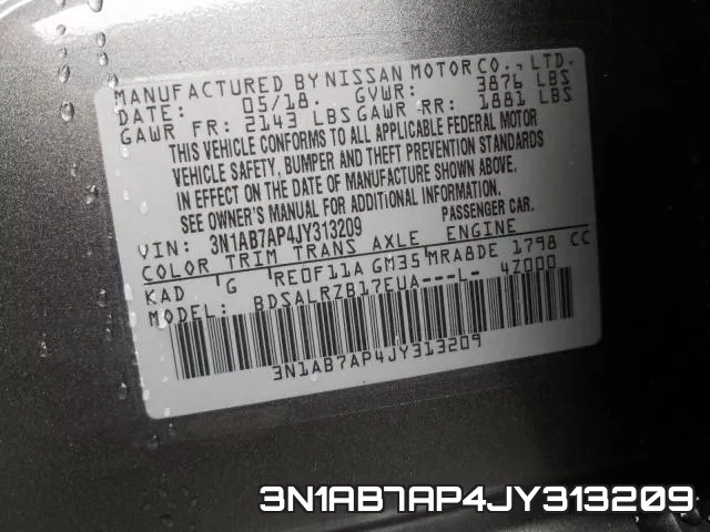 3N1AB7AP4JY313209 фото 2