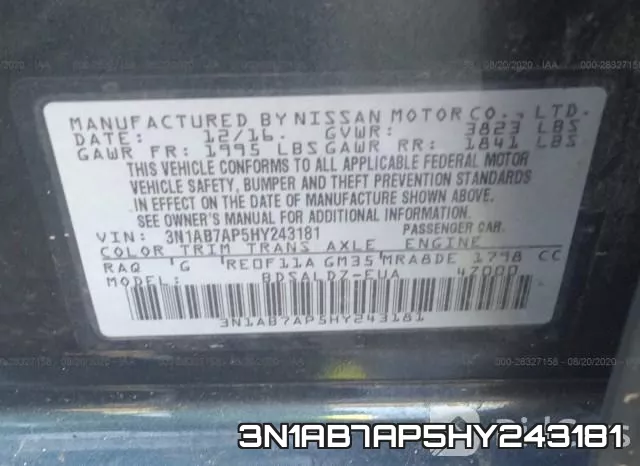 3N1AB7AP5HY243181 фото 10