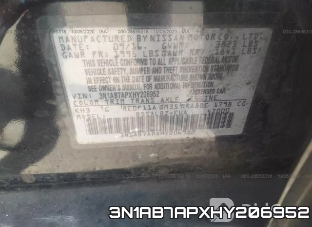 3N1AB7APXHY206952 фото 10