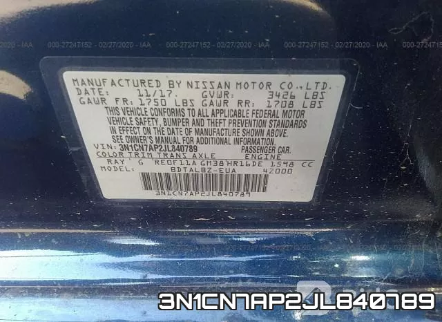 3N1CN7AP2JL840789 фото 10