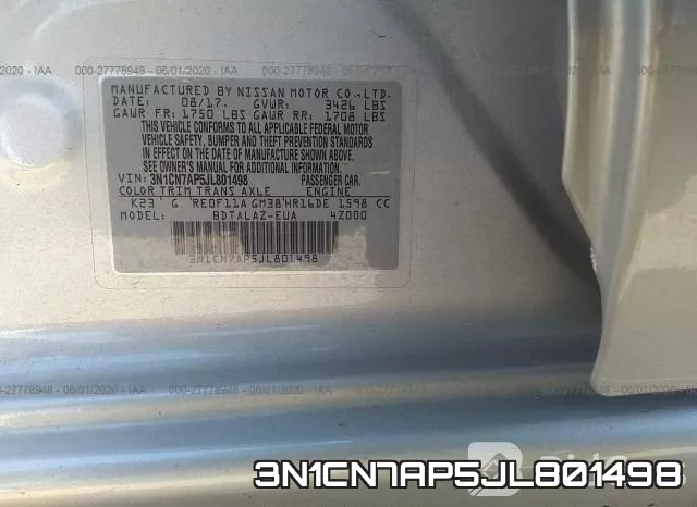 3N1CN7AP5JL801498 фото 10