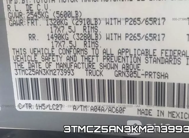 3TMCZ5AN3KM273993 фото 10