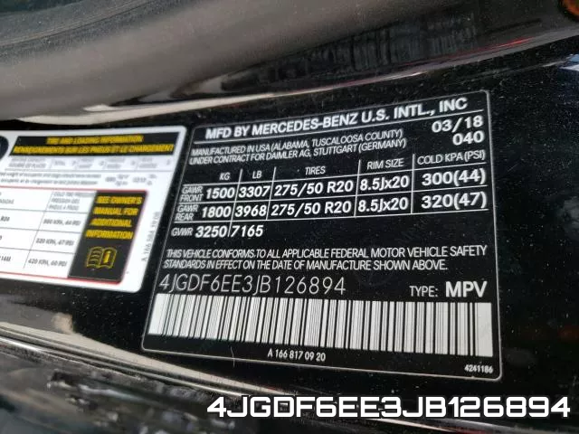 4JGDF6EE3JB126894 фото 2