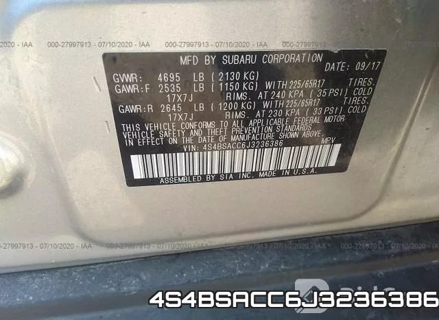 4S4BSACC6J3236386 фото 10
