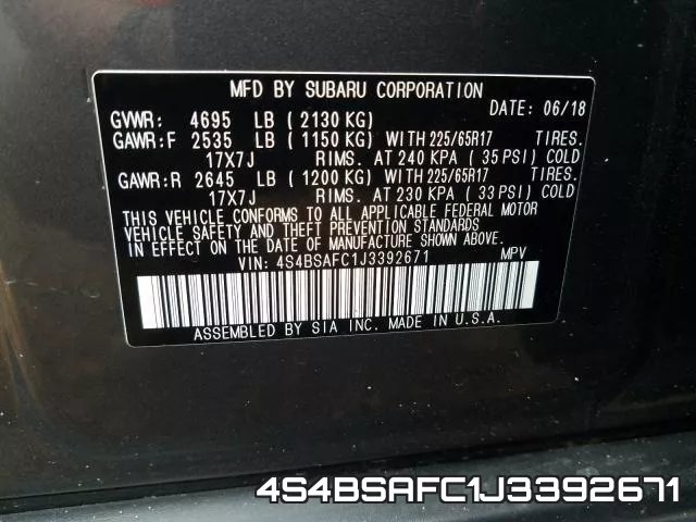 4S4BSAFC1J3392671 фото 2