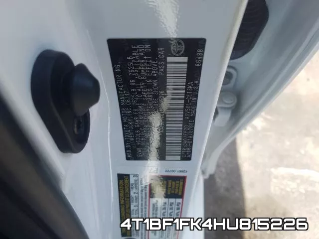 4T1BF1FK4HU815226 фото 2