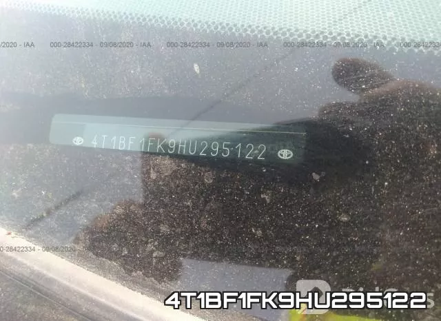 4T1BF1FK9HU295122 фото 10