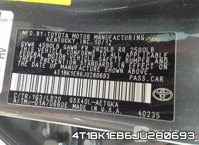 4T1BK1EB6JU280693 фото 10