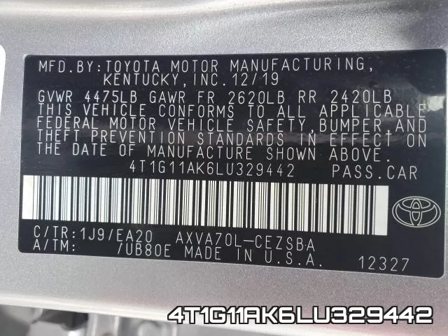 4T1G11AK6LU329442 фото 2