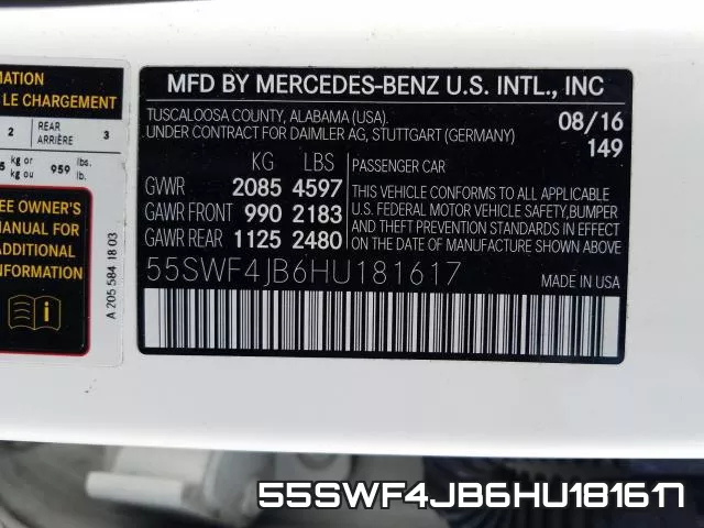 55SWF4JB6HU181617 фото 2