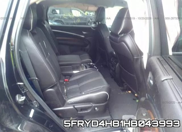 5FRYD4H81HB043993 фото 9