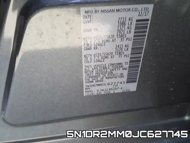 5N1DR2MM0JC627745 фото 2