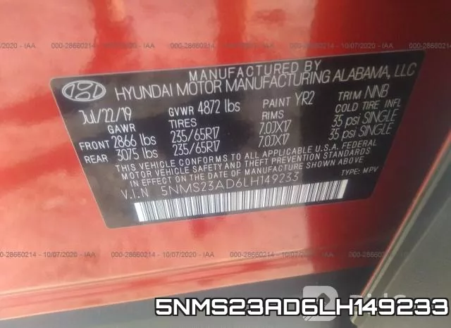 5NMS23AD6LH149233 фото 10