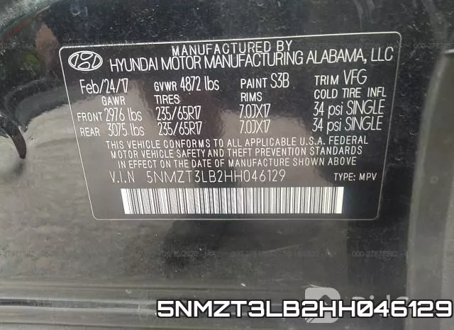 5NMZT3LB2HH046129 фото 10