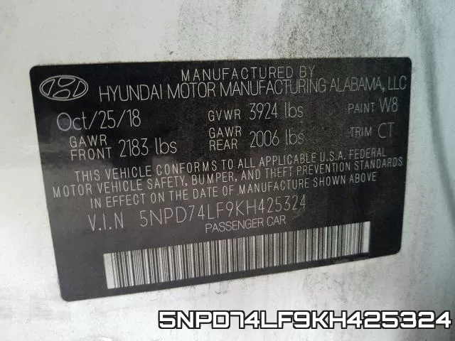 5NPD74LF9KH425324 фото 2