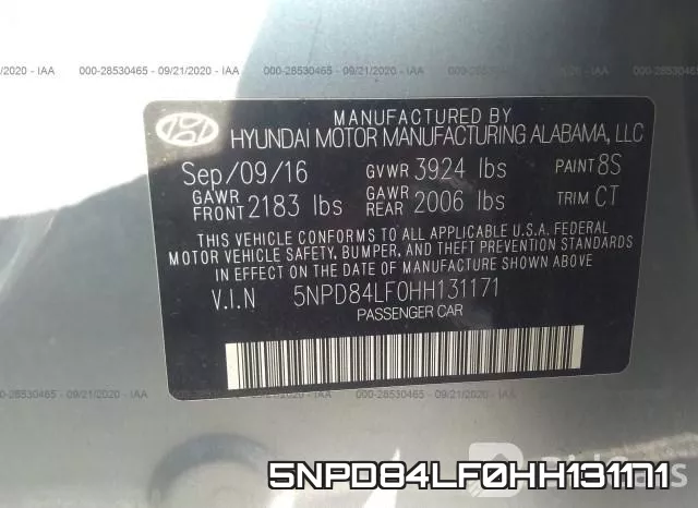 5NPD84LF0HH131171 фото 10
