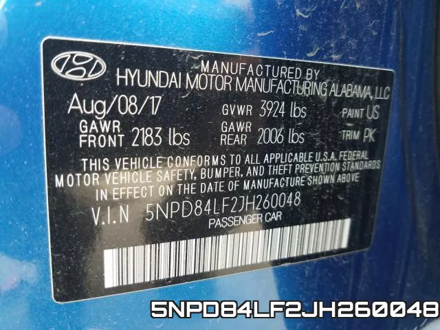 5NPD84LF2JH260048 фото 2