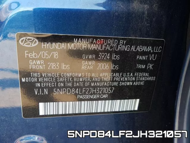 5NPD84LF2JH321057 фото 2