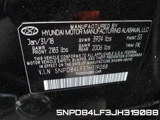 5NPD84LF3JH319088 фото 2